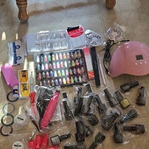 Nail Art Kit with UV Lamp and Gel Polishes